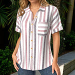 Uformelt Stripete Bluse