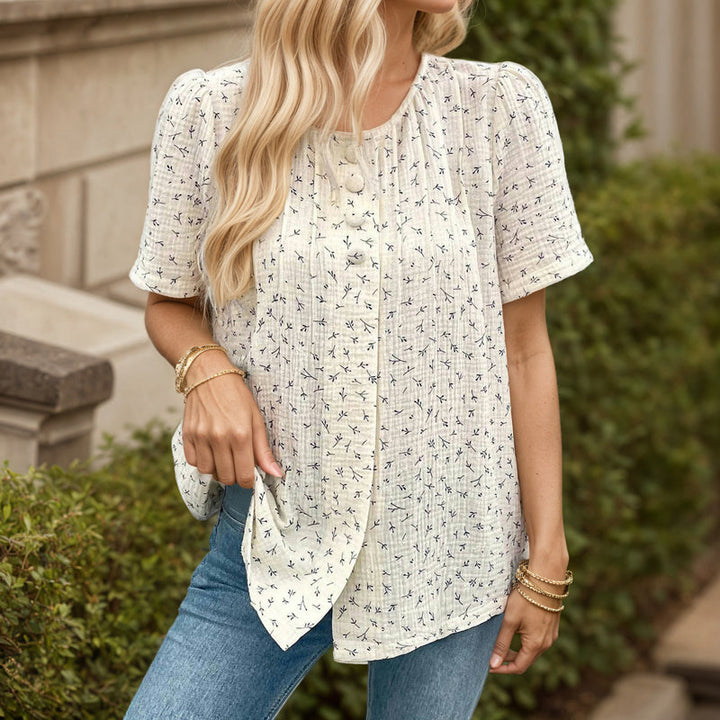 Vintage Bluse Mit Farbverlauf