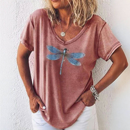 Lässige Bluse Mit Gestreiftem Druck