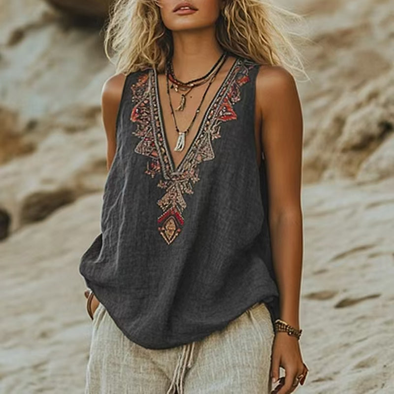 Vintage Etnisk Tank Topp