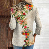 Vintage Bluse Med Blomstertrykk