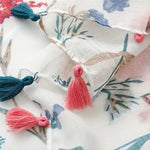 Vintage Skjerf Med Blomstertrykk