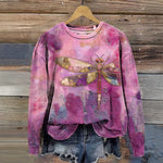 Vintage Sweatshirt Med Øyenstikkertrykk