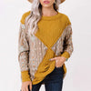 Patchwork-T-Skjorte Med Geometrisk Trykk