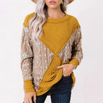 Patchwork-T-Skjorte Med Geometrisk Trykk