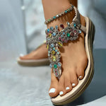 Uformelt  Sandaler Med Rhinestone-Utsmykning