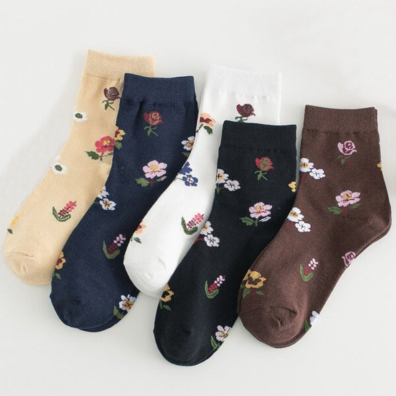 Vintage Blomster Sokker
