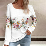 Elegant Blomstertrykk Bluse