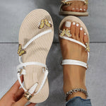 Lett Sommerlig Sandal Med Sommerfuglprint