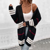 Casual Stripet Strikket Cardigan