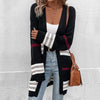 Casual Stripet Strikket Cardigan