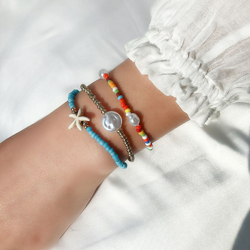 Bohemian beaded armbåndsett