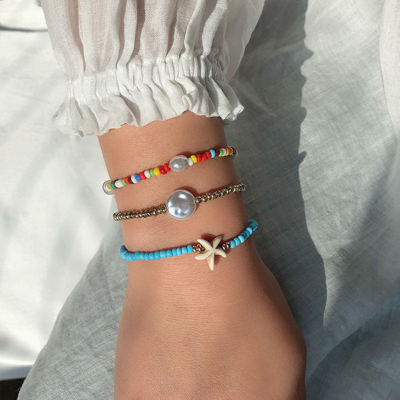 Bohemian beaded armbåndsett