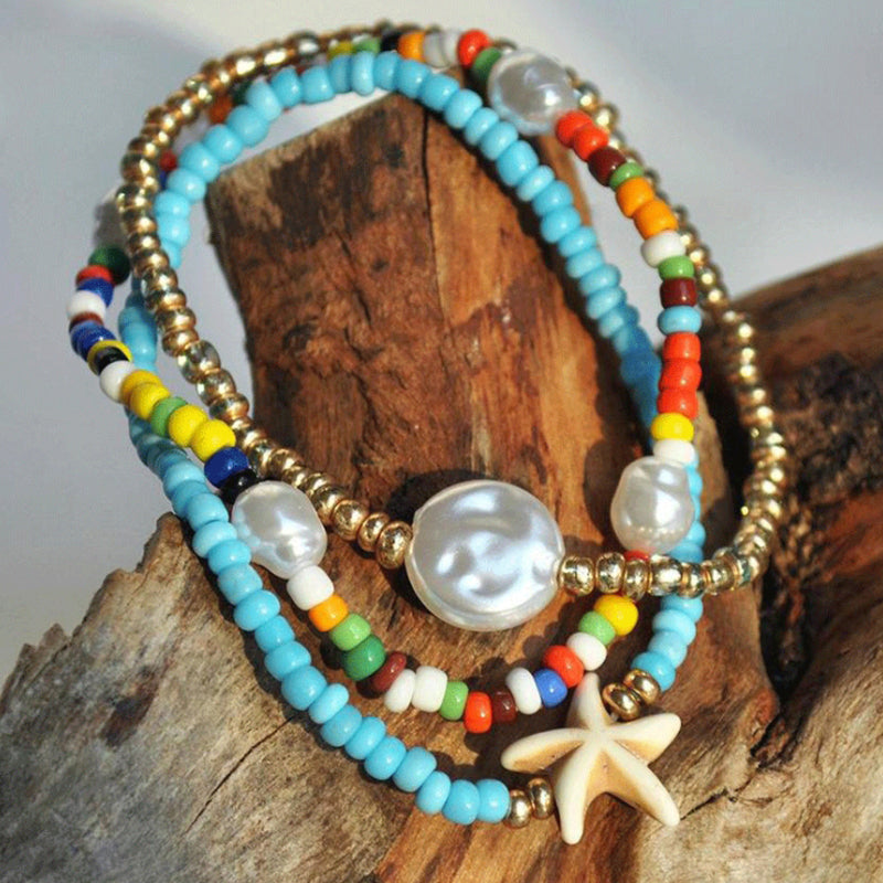 Bohemian beaded armbåndsett