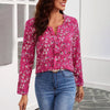 Elegant Blomstret Bluse