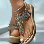 Uformelt  Sandaler Med Rhinestone-Utsmykning