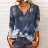 Casual Snøfnuggprint Bluse