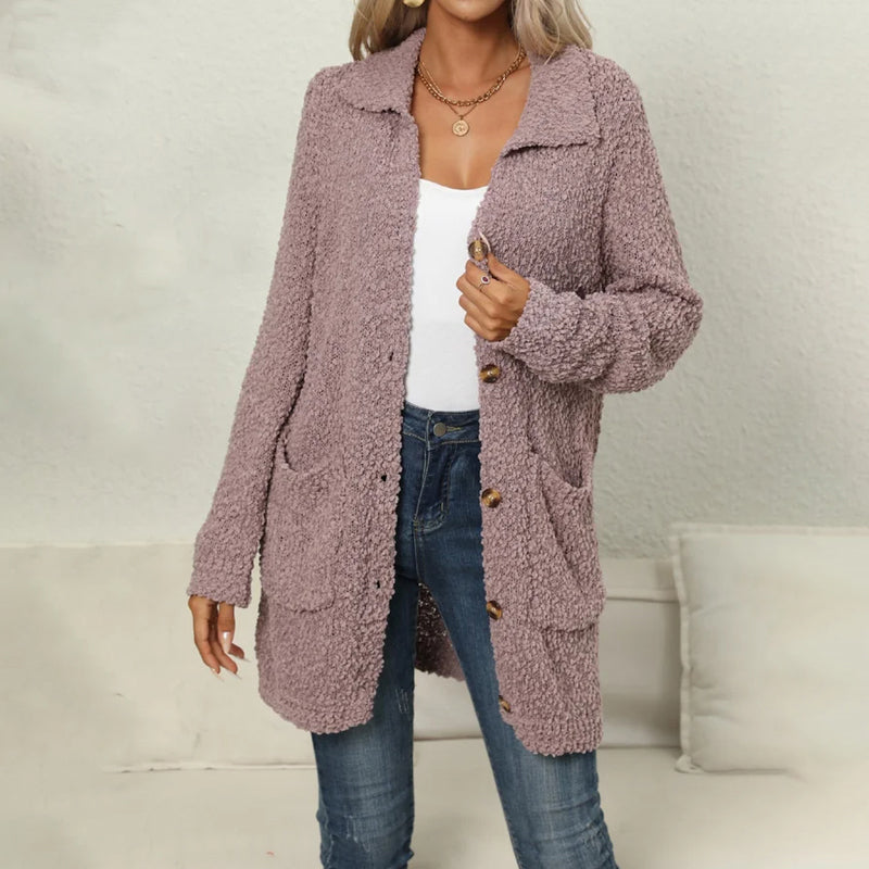 Uformell Ensfarget Cardigan