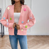 3D Blomstertrykk Cardigan