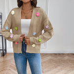 3D Blomstertrykk Cardigan