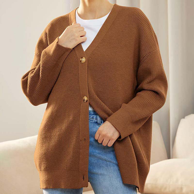 Casual Strikket Cardigan