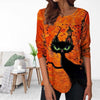 Kattetrykk Halloween Bluse