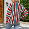 Casual Fargerik Strikket Cardigan