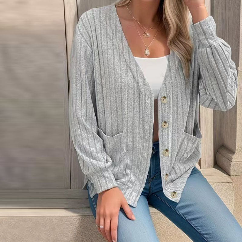 Casual Strikket Cardigan