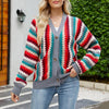 Casual Fargerik Strikket Cardigan