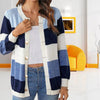 Casual Stripet Strikket Cardigan