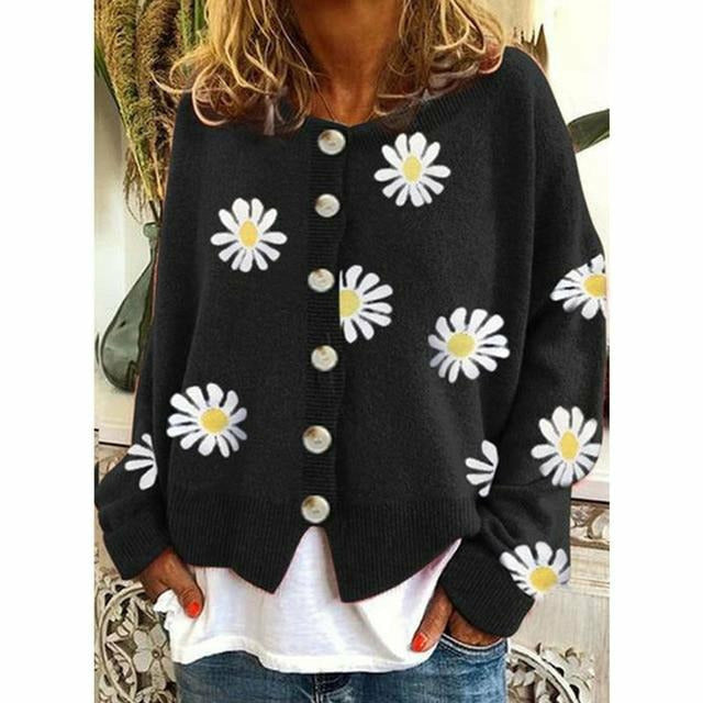 Elegant Casual Strikket Cardigan